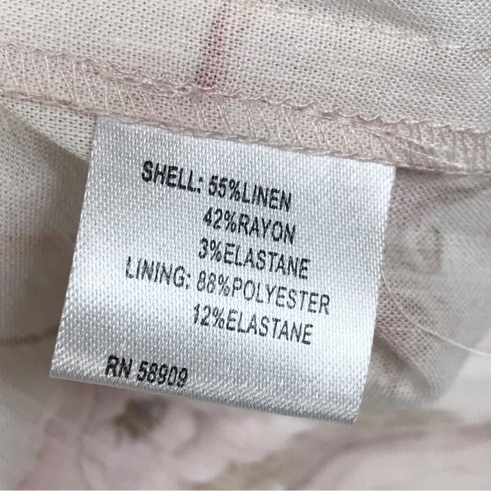 ANTONIO MELANI Pink Floral One Shoulder Jumpsuit Linen Blend Belted Size 10 New‎ - Picture 9 of 13